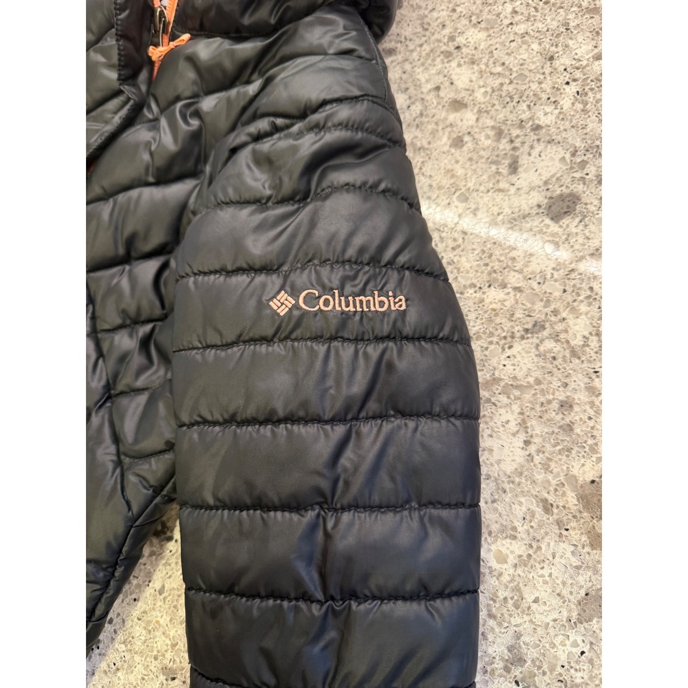 Girls Columbia‎ Black with Pink Trim XS (6/6X) Hooded Lightweight Puffer Jacket - Picture 7 of 12